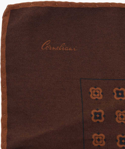 Esarfe CORNELIANI Patterned Silk Pocket Square Brown Barbati (BM 19550174) 2