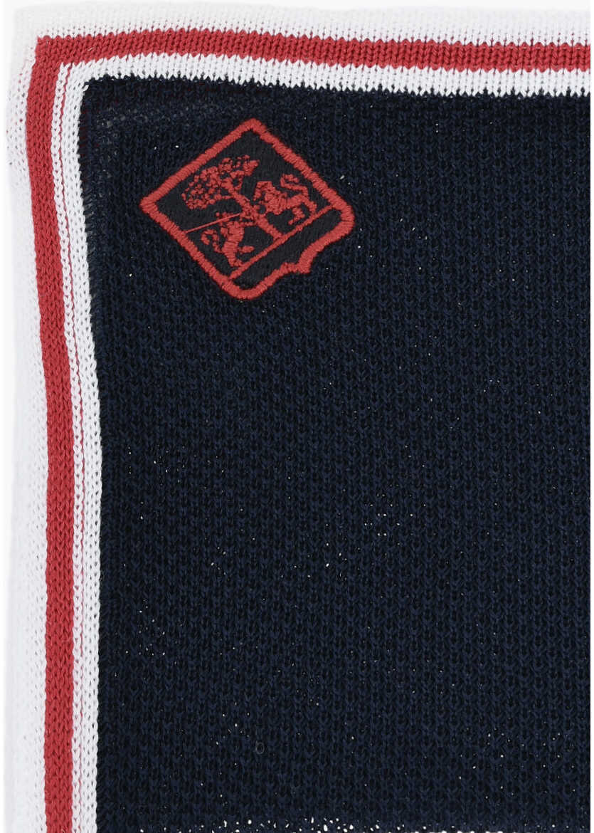 Esarfe CORNELIANI Cotton Pocket Square With Contrasting Edge Blue Barbati (BM 19550213) 2