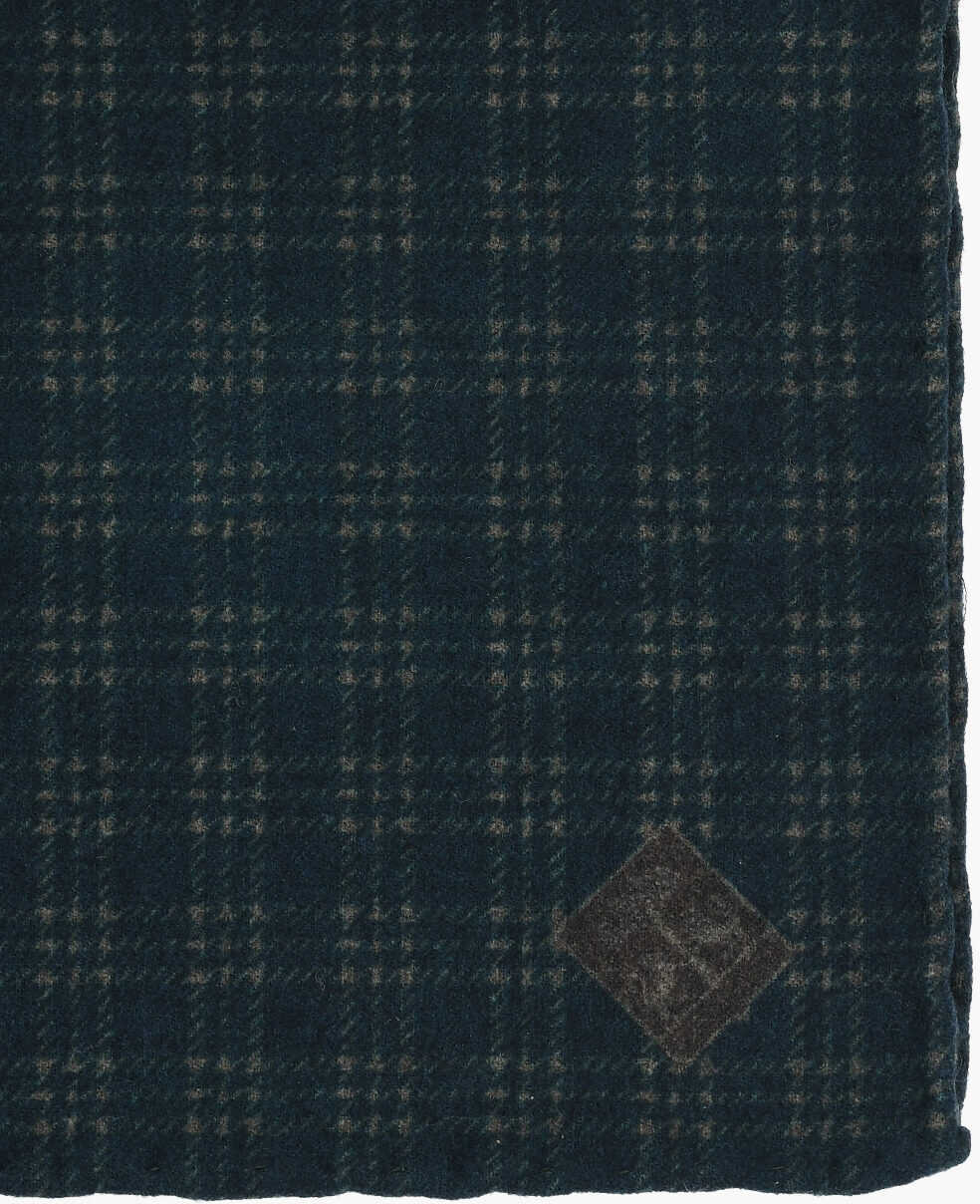 Esarfe CORNELIANI Checked Wool Pocket Square Green Barbati (BM 19550231) 3
