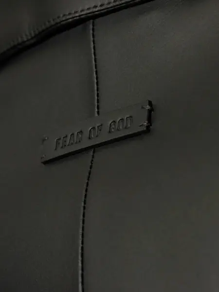 Jachete FEAR OF GOD Solid Color Windbreaker Jacket With Tone-On-Tone Logo Black Barbati (BM 19550234) 5