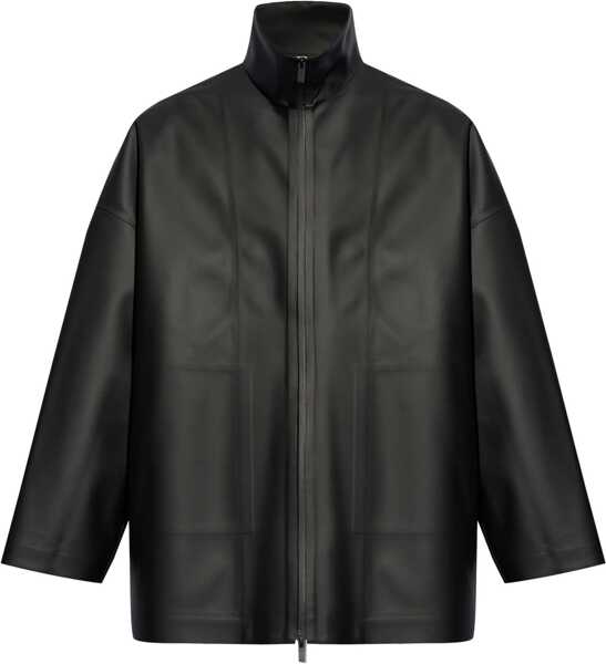Jachete FEAR OF GOD Solid Color Windbreaker Jacket With Tone-On-Tone Logo Black Barbati (BM 19550234) 1