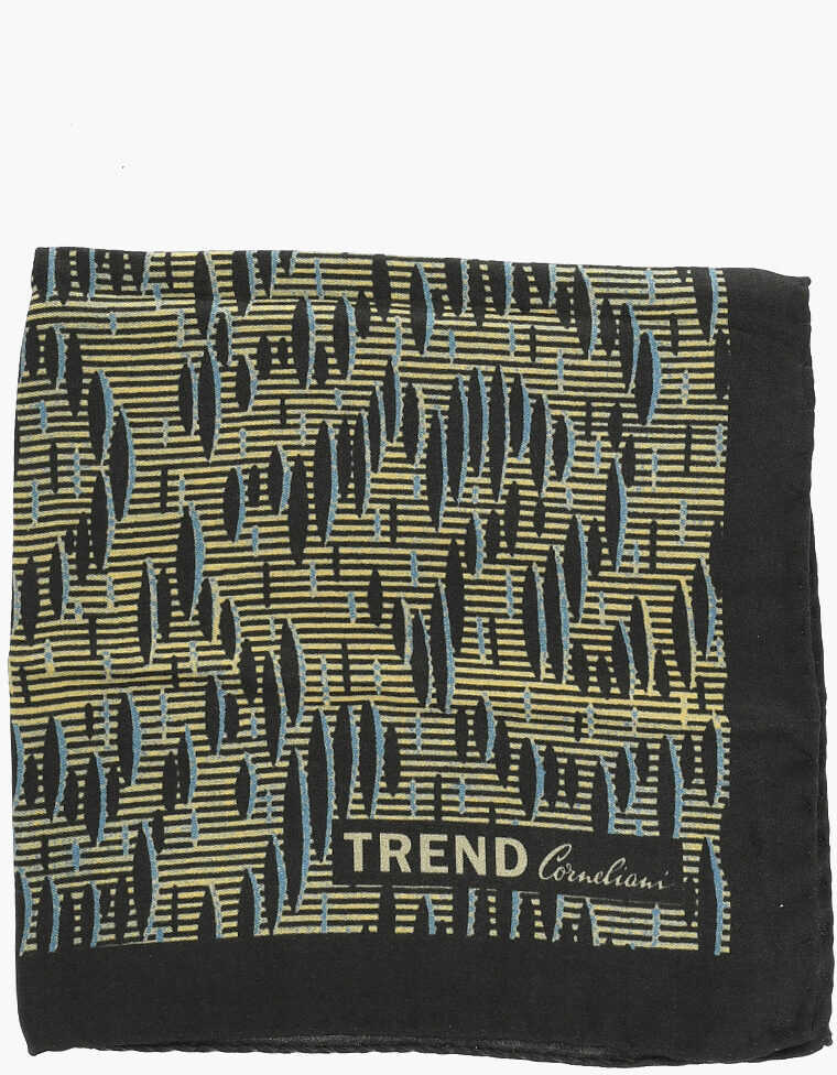 Esarfe CORNELIANI Trend Patterned Silk Pocket Square Green Barbati (BM 19550237) 1