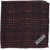 CORNELIANI Plaid Motif Wool Pocket Square Red