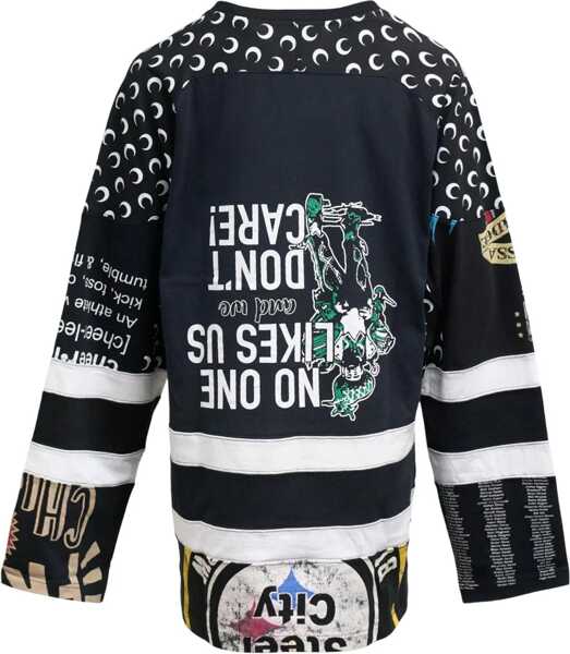 Tricouri MARINE SERRE Upcycle Graphic Field Hockey T-Shirt BLACK Barbati (BM 19550360) 2