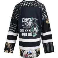 Tricouri MARINE SERRE pentru Barbati - Tricouri MARINE SERRE Upcycle Graphic Field Hockey T-Shirt BLACK Barbati (BM 19550360) - B-mall.ro