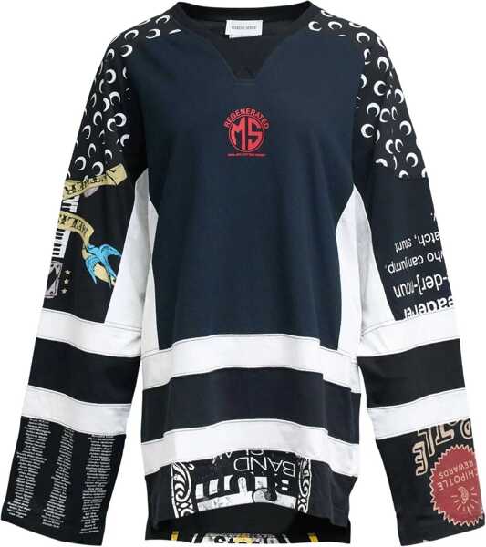 Tricouri MARINE SERRE Upcycle Graphic Field Hockey T-Shirt BLACK Barbati (BM 19550360) 1