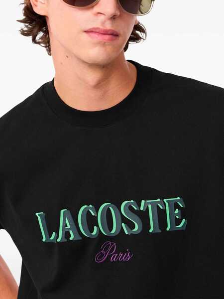 Tricouri Lacoste T-Shirt With Graphics BLACK Barbati (BM 19550411) 4