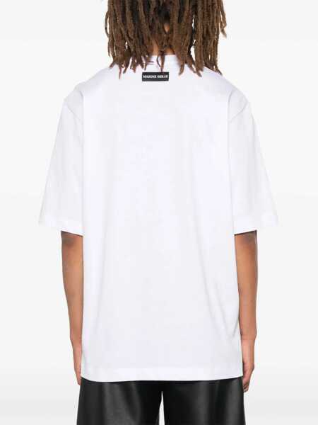 Tricouri MARINE SERRE T-Shirt With Logo WHITE Barbati (BM 19550435) 3