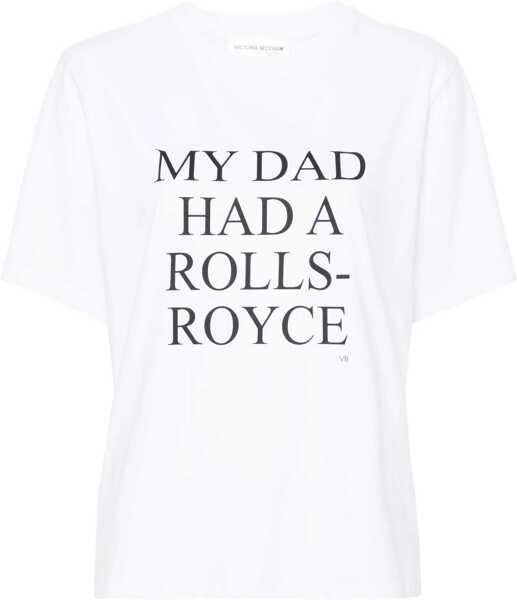 Tricouri Victoria Beckham T-Shirt With Print WHITE Femei (BM 19550453) 1