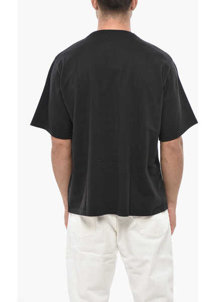 Tricouri 1989 STUDIO Crew Neck T-Shirt With Ton Sur Ton Logo Black Barbati (BM 19550723) 2