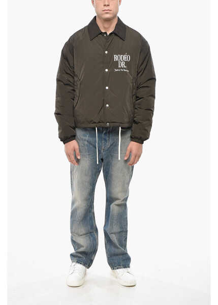 Jachete 1989 STUDIO Solid Color Rodeo Jacket With Contrasting Print Brown Barbati (BM 19550735) 4