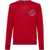 DSQUARED2 Crew Neck Leaf Virgin Wool Sweater Red