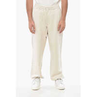 Pantaloni de trening Brushed Cotton Sweatpants With Cuffs And Embroidered Logo Barbati