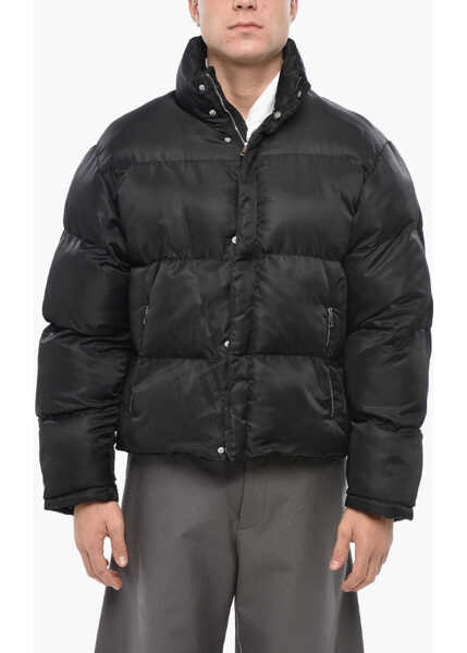 Jachete 1989 STUDIO Solid Color Padded Jacket With Contrasting Logo Black Barbati (BM 19550756) 1