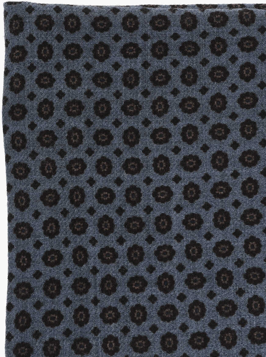 Esarfe CORNELIANI Cc Collection Virgin Wool Pocket Square With Pattern Blue Barbati (BM 19550807) 2