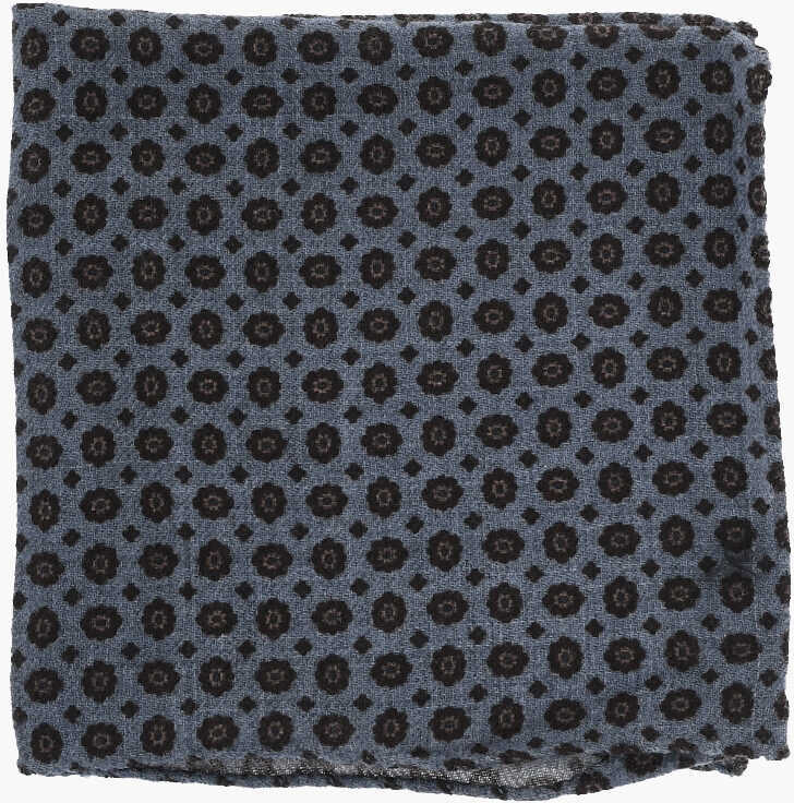 Esarfe CORNELIANI Cc Collection Virgin Wool Pocket Square With Pattern Blue Barbati (BM 19550807) 1
