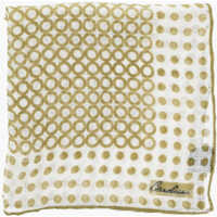 Esarfe Geometrical Patterned Linen Pocket Square Barbati