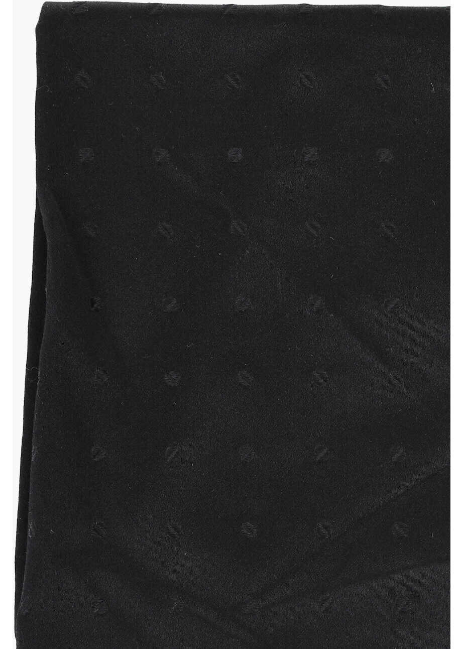 Esarfe CORNELIANI Cc Collection Silk Pocket Square With Geometric Motifs Black Barbati (BM 19550822) 2