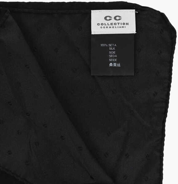 Esarfe CORNELIANI Cc Collection Silk Pocket Square With Geometric Motifs Black Barbati (BM 19550822) 3
