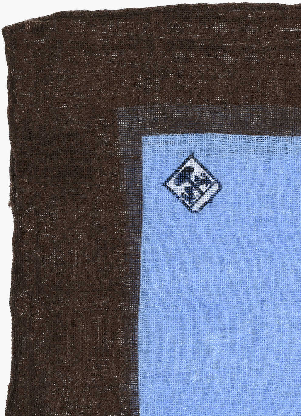 Esarfe CORNELIANI Linen Pocket Square With Contrasting Border Blue Barbati (BM 19550915) 2