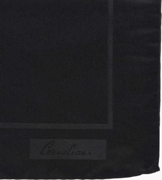 Esarfe CORNELIANI Solid Color Silk Pocket Square Black Barbati (BM 19550918) 2