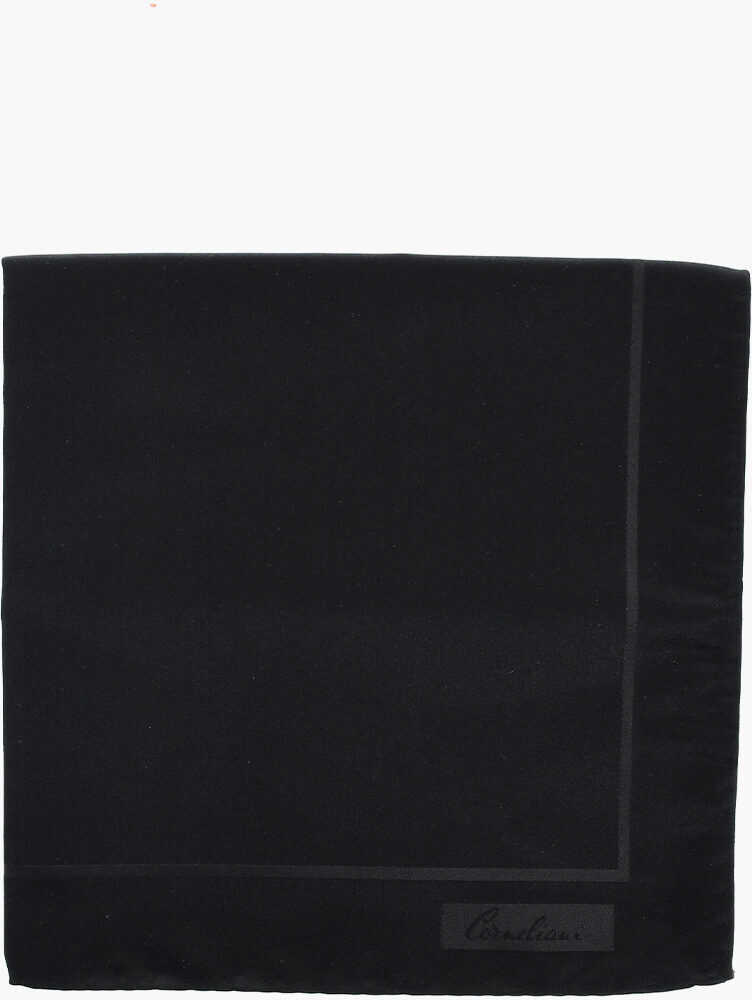 Esarfe CORNELIANI Solid Color Silk Pocket Square Black Barbati (BM 19550918) 1