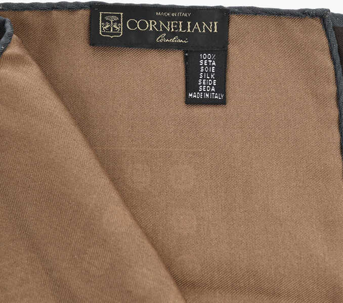 Esarfe CORNELIANI Patterned Silk Pocket Square Brown Barbati (BM 19550942) 3