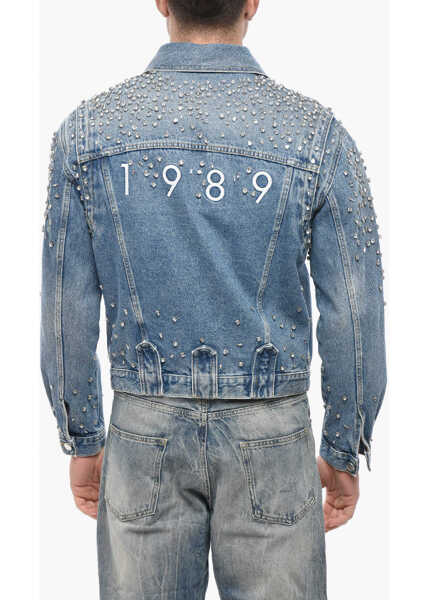 Geci de blugi 1989 STUDIO Denim Jacket With Crystals Embellishment Blue Barbati (BM 19550960) 2
