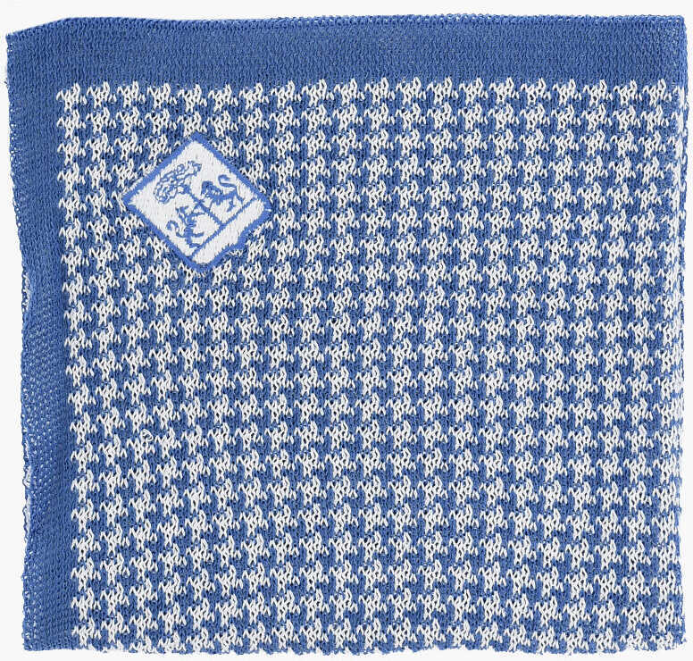 Esarfe CORNELIANI Houndstooth Motif Two-Tone Pocket Square Blue Barbati (BM 19550975) 1