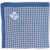 CORNELIANI Houndstooth Motif Two-Tone Pocket Square Blue