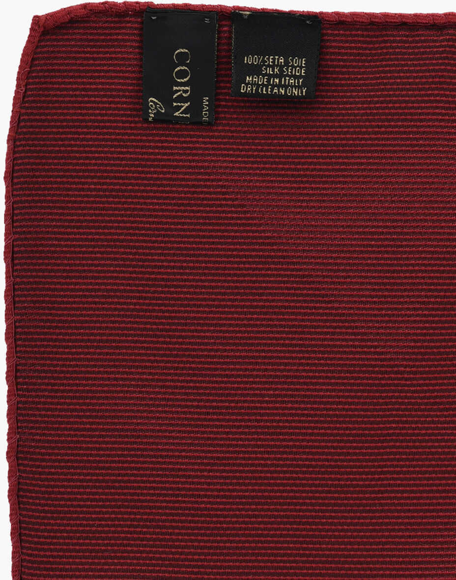Esarfe CORNELIANI Solid Color Silk Pocket Square Red Barbati (BM 19550978) 3