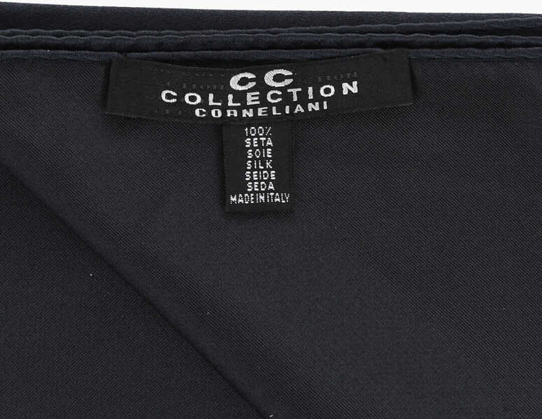 Esarfe CORNELIANI Cc Collection Solid Silk Pocket Square Blue Barbati (BM 19550984) 3