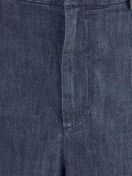 Pantaloni scurti Jil Sander Cotton Bermuda INDIGO Barbati (BM 19551110) 4