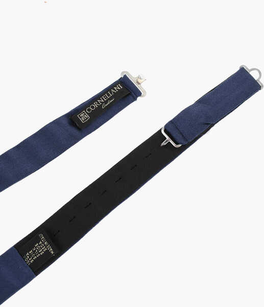 Papioane CORNELIANI Solid Color Silk Self Bow-Tie Blue Barbati (BM 19551161) 3