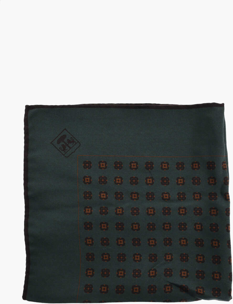 Esarfe CORNELIANI Patterned Silk Pocket Square Green Barbati (BM 19551194) 1