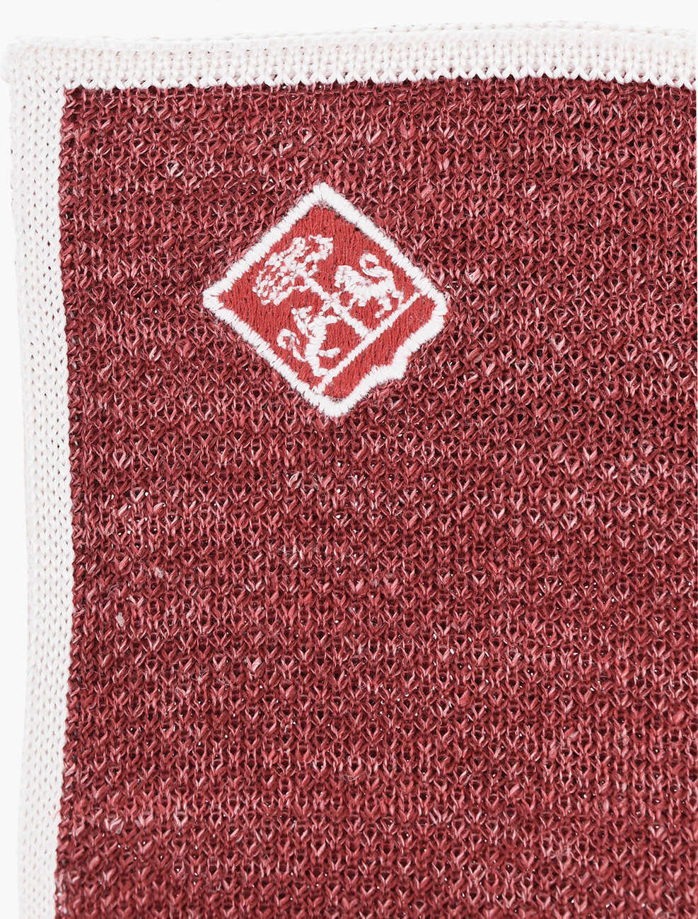 Esarfe CORNELIANI Silk And Linen Pocket Square With Contrasting Edge Red Barbati (BM 19551209) 2