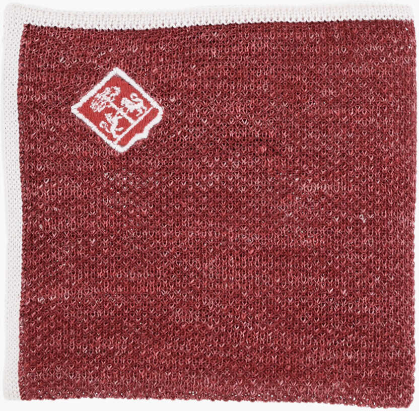 Esarfe CORNELIANI Silk And Linen Pocket Square With Contrasting Edge Red Barbati (BM 19551209) 1