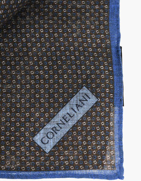 Esarfe CORNELIANI Id Linen Pocket Square With Micro Motifs Brown Barbati (BM 19551227) 3
