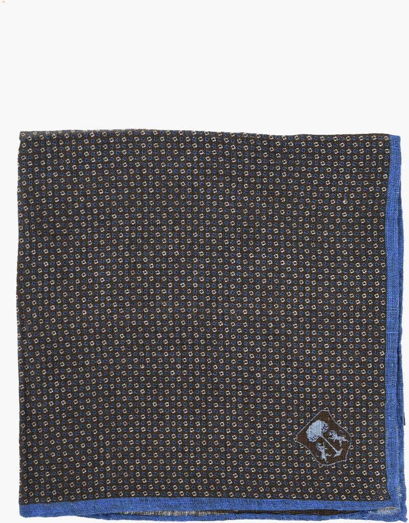 Esarfe CORNELIANI Id Linen Pocket Square With Micro Motifs Brown Barbati (BM 19551227) 1