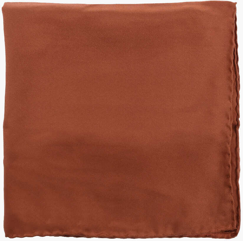 Esarfe CORNELIANI Solid-Color Silk Pocket Square Brown Barbati (BM 19551239) 1