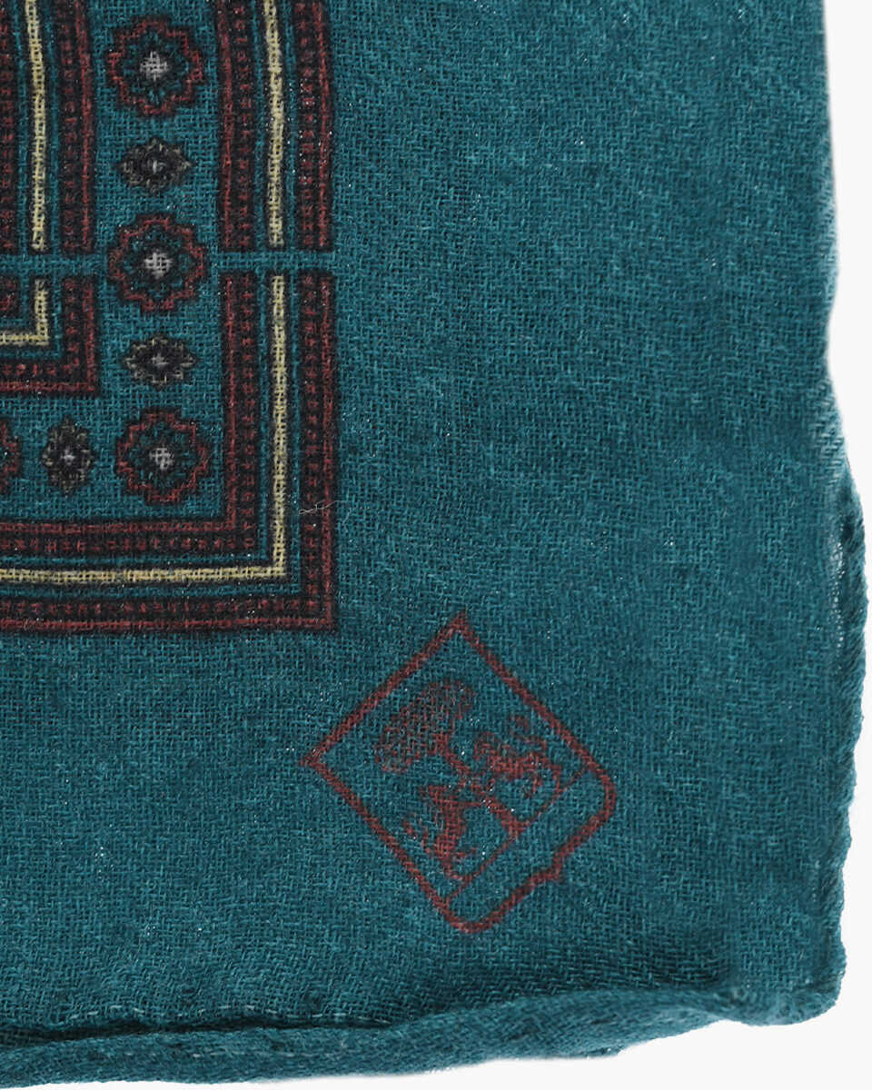 Esarfe CORNELIANI Patterned Wool Pocket Square Green Barbati (BM 19551242) 2