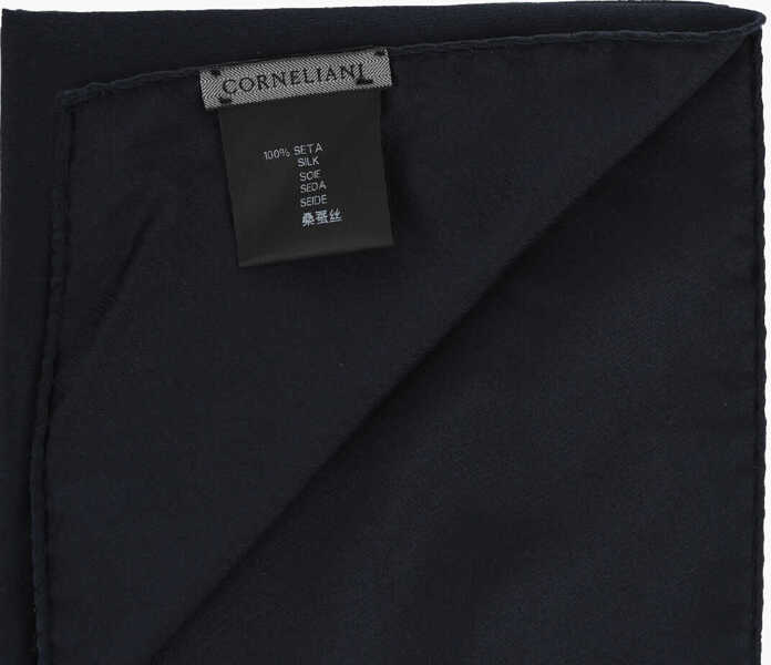 Esarfe CORNELIANI Solid Color Silk Pocket Square Blue Barbati (BM 19551344) 3