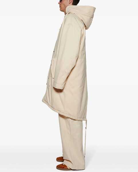 Geci Parka adidas Wales Bonner Padded Parka With Hood And Embroidered Logo Beige Barbati (BM 19551359) 3