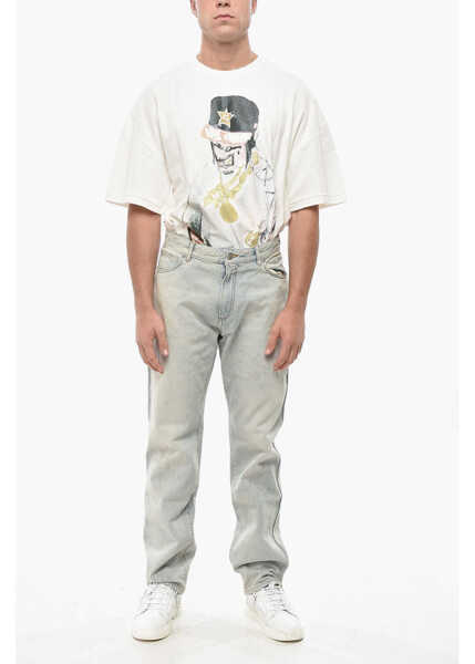 Blugi drepti 1989 STUDIO Vintage Effect Straight Leg Montana Jeans 21Cm Light Blue Barbati (BM 19551365) 4