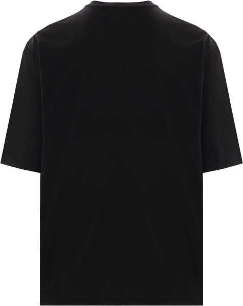 Tricouri DSQUARED2 Crew Neck Loose Fit T-Shirt With Breast-Pocket Black Barbati (BM 19551371) 2
