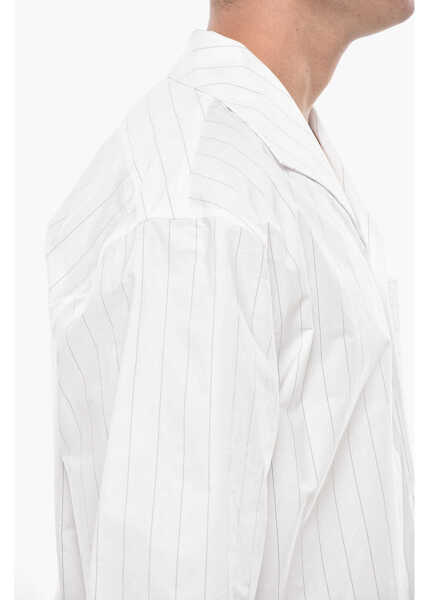 Camasi casual 1989 STUDIO Short Sleeved Striped Shirt White Barbati (BM 19551380) 3