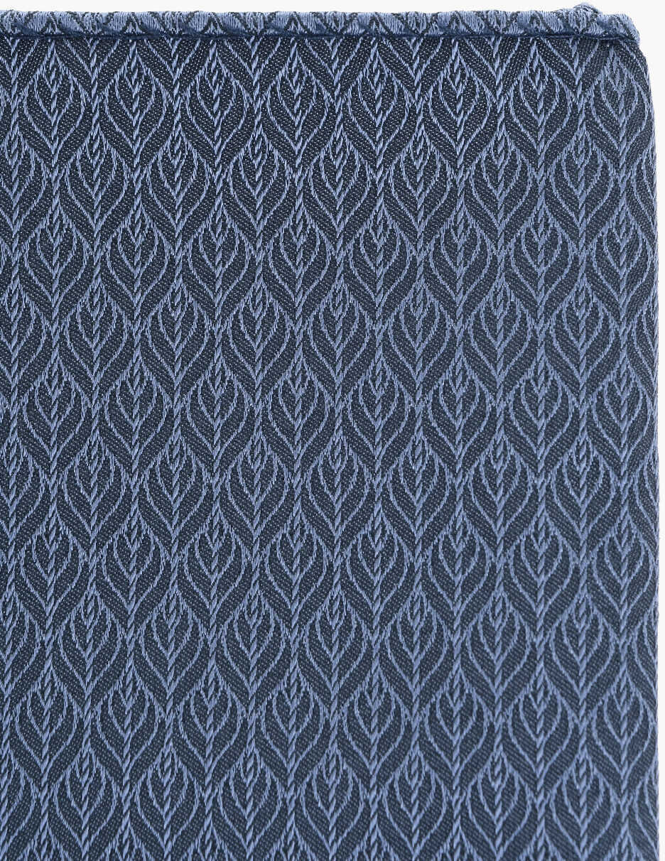 Esarfe CORNELIANI Code Solid Color Silk Pocket Square With Ogee Motif Blue Barbati (BM 19551386) 2