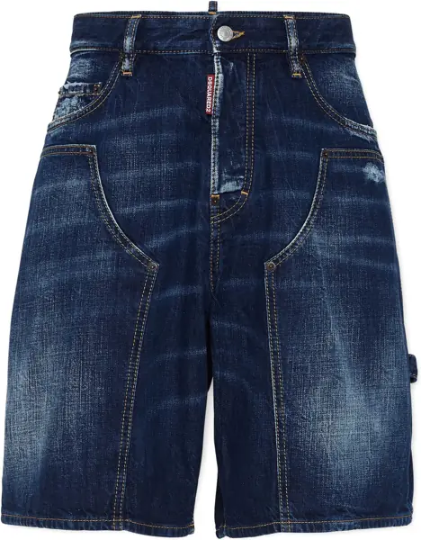 Pantaloni scurti DSQUARED2 Delav Denim Cargo Shorts Blue Barbati (BM 19551542) 1