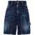 DSQUARED2 Delav&egrave; Denim Cargo Shorts Blue
