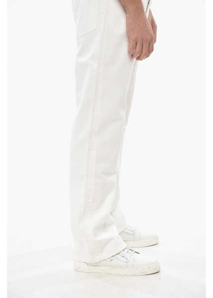 Blugi drepti 1989 STUDIO Straight Leg Osaka Jeans With Suede Patch 23Cm White Barbati (BM 19551545) 3